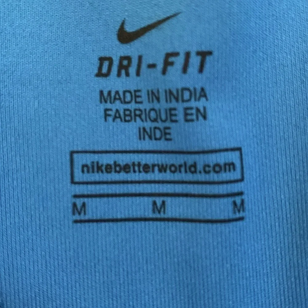 Nike Razor Back Sports Bra, Size M, Black Teal & Blue